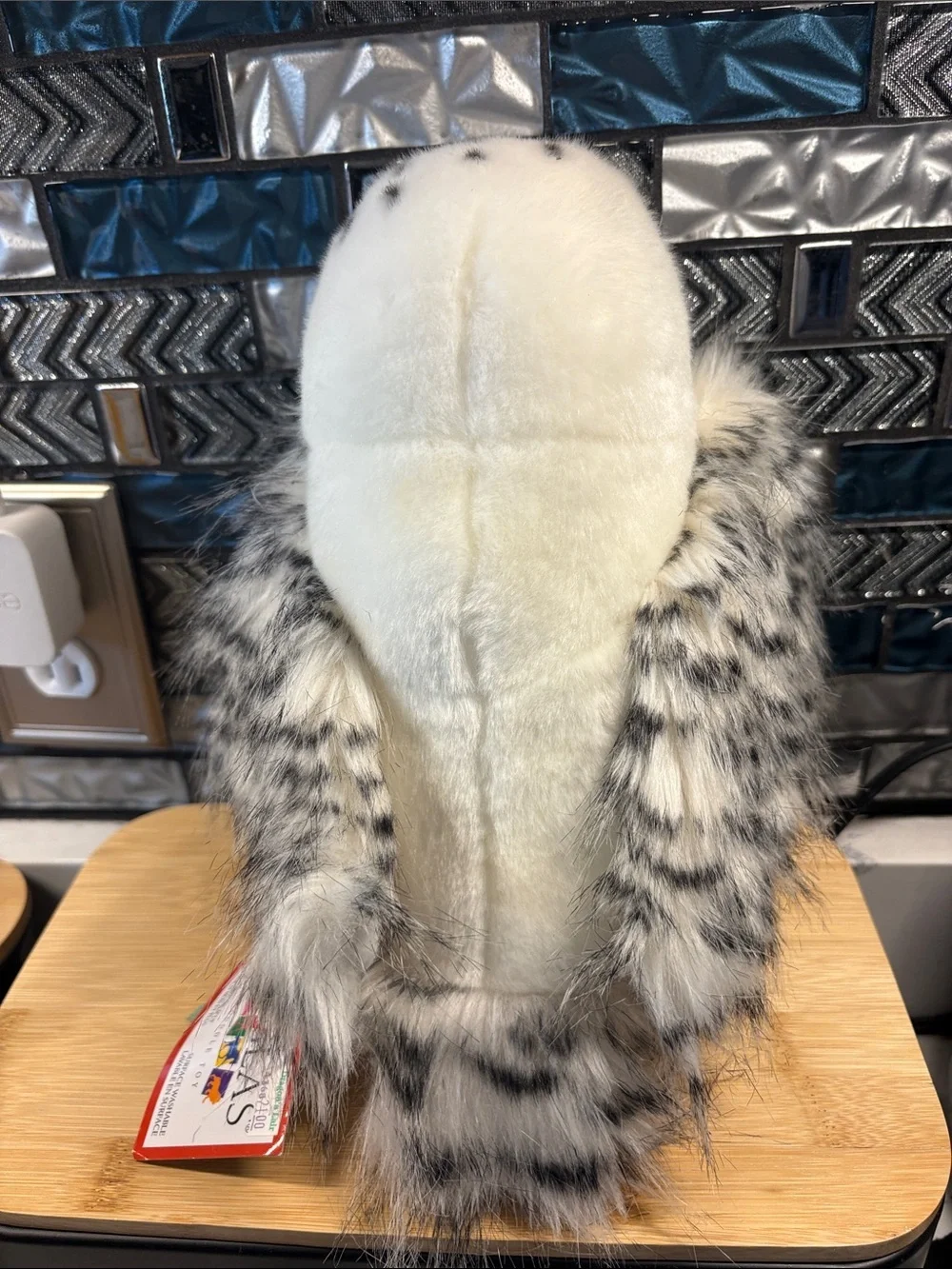 Plush Snowy Owl Stuffed Animal - White and Gray